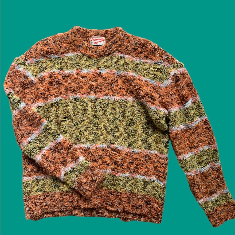 ANDERSSON BELL Yellow & Orange Oversized Ruman Sweater (Size Small)